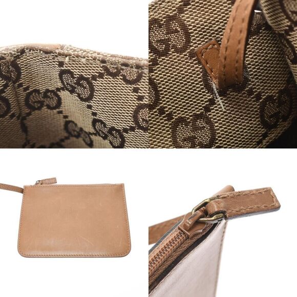 Authentic GUCCI Monogram Ring Canvas Leather Tote Bag - With Wallet & Tag - Picture 11 of 12